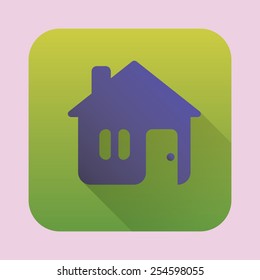 Colored icon of small house