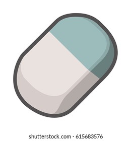 A colored icon in the stroke. Double white-blue stationery eraser.