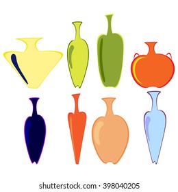 colored icons with amphoras