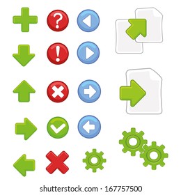 a lot of colored icons with different shapes for web