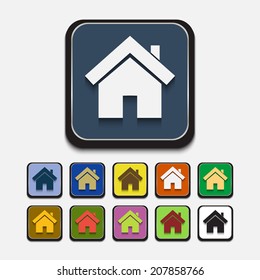 Colored icons, home