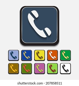 Colored icons, phone