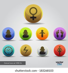 Colored icons set WEB #4
