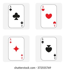 colored icons with suits of playing cards