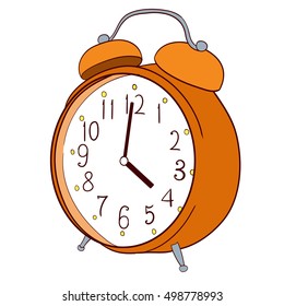 Colored illustration of the alarm. Vector design element.