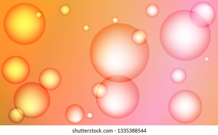 Colored illustration with blurred circles. For creative templates, cards, color covers set. Color Vector illustration