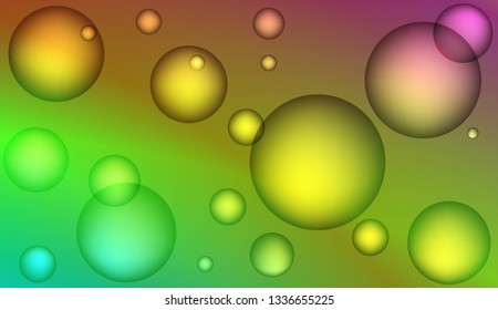 Colored illustration with blurred circles. For creative templates, cards, color covers set. Color Vector illustration