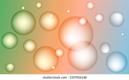 Colored illustration with blurred circles. For creative templates, cards, color covers set. Color Vector illustration
