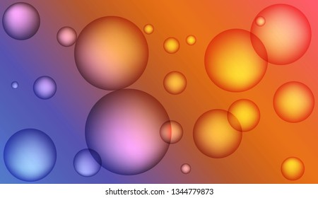 Colored illustration with blurred circles. For creative templates, cards, color covers set. Color Vector illustration