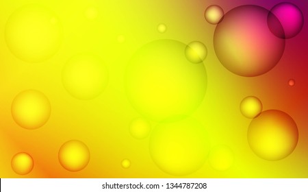 Colored illustration with blurred circles. For creative templates, cards, color covers set. Color Vector illustration