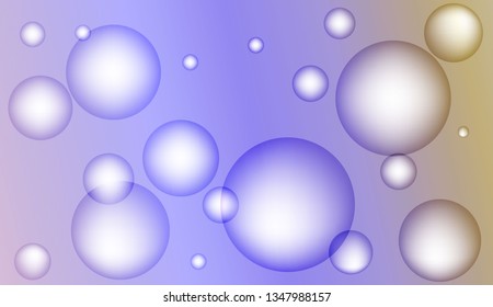 Colored illustration with blurred circles. For creative templates, cards, color covers set. Color Vector illustration