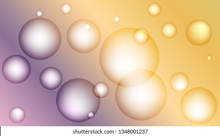 Colored illustration with blurred circles. For creative templates, cards, color covers set. Color Vector illustration
