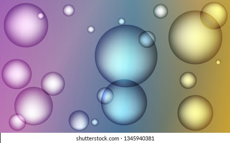 Colored illustration with blurred drops. For creative templates, cards, color covers set. Bright Gradient Color Vector illustration