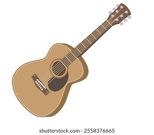 Colored illustration of classical guitar