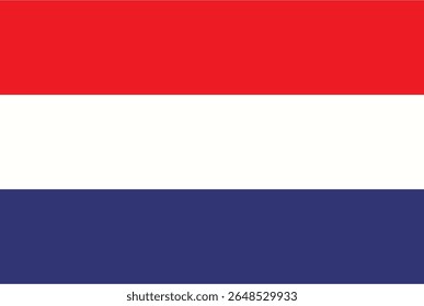 Colored illustration of the flag of Dutch