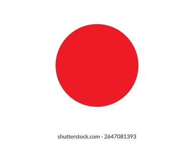 Colored illustration of the flag of Japan