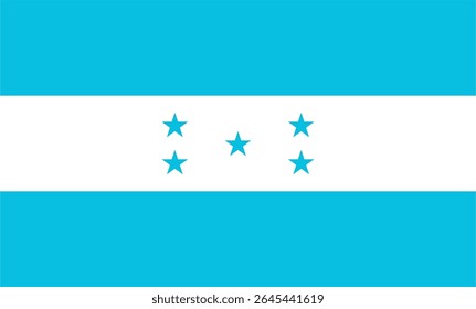 Colored illustration of the flag of the Republic of Honduras