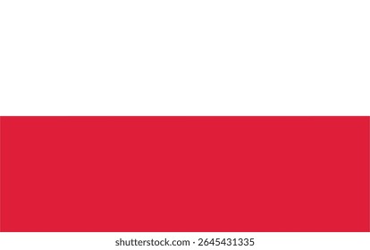 Colored illustration of the flag of the Republic of Poland