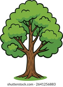 Colored illustration of a tree
