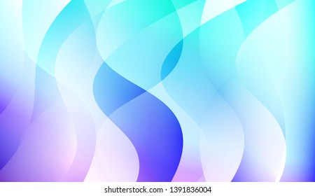 Colored Illustration In Wave Style With Gradient. For Your Design Wallpaper, Presentation, Banner, Flyer, Cover Page, Landing Page. Colorful Vector Illustration