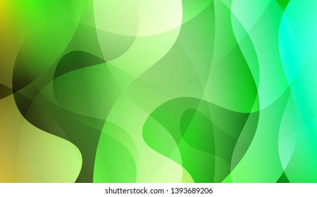 Colored Illustration In Wave Style With Gradient. For Your Design Wallpaper, Presentation, Banner, Flyer, Cover Page, Landing Page. Colorful Vector Illustration
