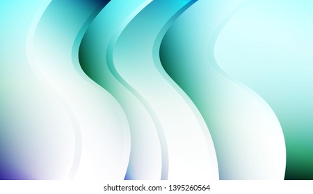 Colored Illustration In Wave Style With Gradient. For Your Design Wallpaper, Presentation, Banner, Flyer, Cover Page, Landing Page. Colorful Vector Illustration