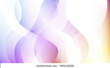 Colored Illustration In Wave Style With Gradient. For Your Design Wallpaper, Presentation, Banner, Flyer, Cover Page, Landing Page. Colorful Vector Illustration