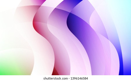 Colored Illustration In Wave Style With Gradient. For Your Design Wallpaper, Presentation, Banner, Flyer, Cover Page, Landing Page. Colorful Vector Illustration