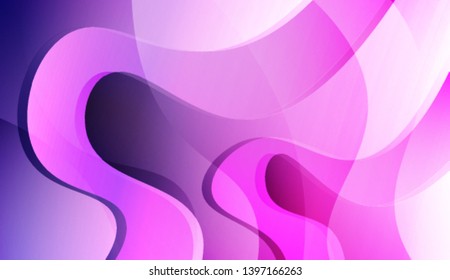 Colored Illustration In Wave Style With Gradient. For Your Design Wallpaper, Presentation, Banner, Flyer, Cover Page, Landing Page. Colorful Vector Illustration