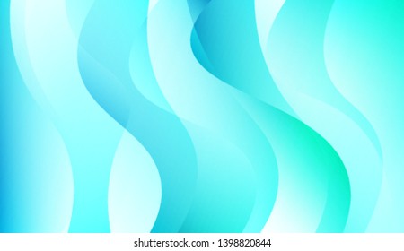 Colored Illustration In Wave Style With Gradient. For Your Design Wallpaper, Presentation, Banner, Flyer, Cover Page, Landing Page. Colorful Vector Illustration