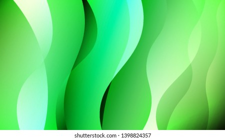 Colored Illustration In Wave Style With Gradient. For Your Design Wallpaper, Presentation, Banner, Flyer, Cover Page, Landing Page. Colorful Vector Illustration