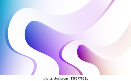 Colored Illustration In Wave Style With Gradient. For Your Design Wallpaper, Presentation, Banner, Flyer, Cover Page, Landing Page. Colorful Vector Illustration