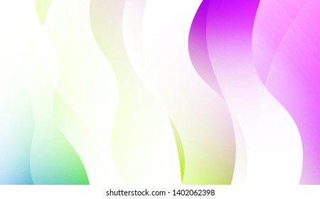 Colored Illustration In Wave Style With Gradient. For Your Design Wallpaper, Presentation, Banner, Flyer, Cover Page, Landing Page. Colorful Vector Illustration