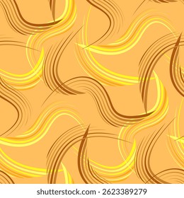 Colored illustration of waves seamless pattern.