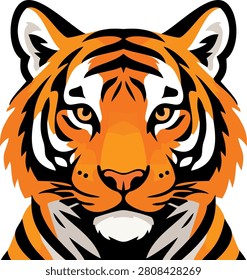 Colored image of a tiger which is often called the king of the jungle