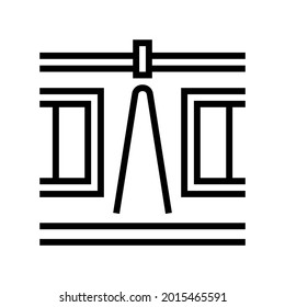 colored indoor lighting line icon vector. colored indoor lighting sign. isolated contour symbol black illustration