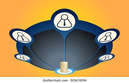 Colored info graphic with theme of banking