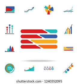 colored Infographic bar chart icon. Business data graphics icons universal set for web and mobile