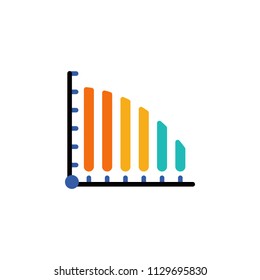 colored Infographic column chart illustration. Element of business chart for mobile concept and web apps. Infographic column chart can be used for web and mobile on white background