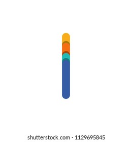 colored Infographic column chart illustration. Element of business chart for mobile concept and web apps. Infographic column chart can be used for web and mobile on white background