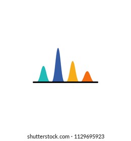 colored Infographic column chart illustration. Element of business chart for mobile concept and web apps. Infographic column chart can be used for web and mobile on white background