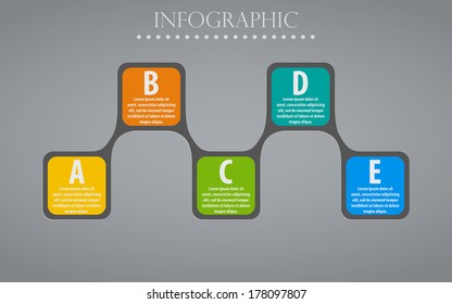 Colored infographic concept-vector illustration