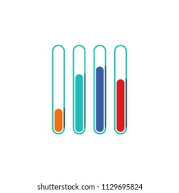 colored Infographic histogram chart illustration. Element of business chart for mobile concept and web apps. Infographic histogram chart can be used for web and mobile on white background