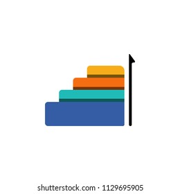 colored Infographic layer chart illustration. Element of business chart for mobile concept and web apps. Infographic layer chart can be used for web and mobile on white background