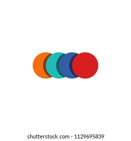 colored Infographic pie chart illustration. Element of business chart for mobile concept and web apps. Infographic pie chart can be used for web and mobile on white background