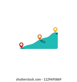 colored Infographic pin charts illustration. Element of business chart for mobile concept and web apps. Infographic pin charts can be used for web and mobile on white background