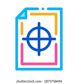 colored ink sheet icon vector. colored ink sheet sign. color symbol illustration