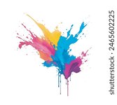 Colored ink splash vector illustration