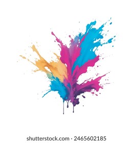 Colored ink splash vector illustration