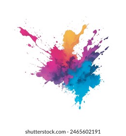 Colored ink splash vector illustration